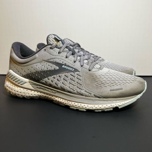 Womens BROOKS Adrenaline GTS 21 Gray Running Shoes / Size 9 - Picture 1 of 10